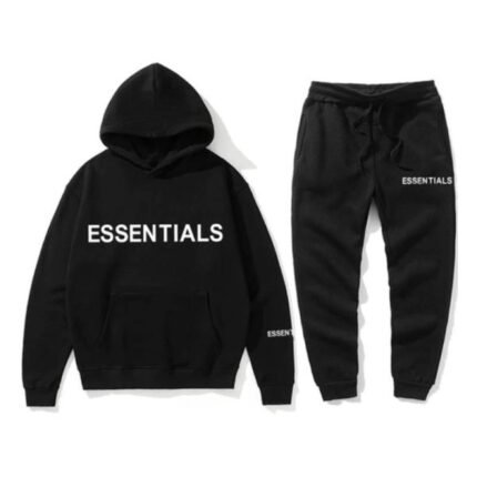Essentials Spring Tracksuit Black Hooded Sweatshirt