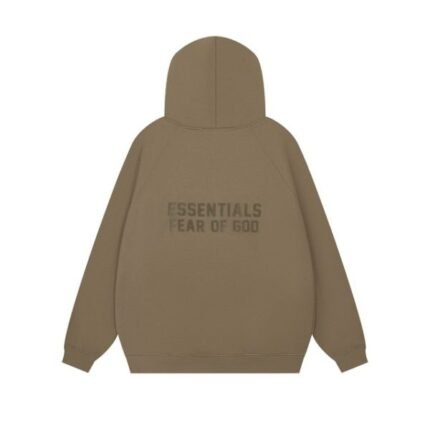 Essentials Fear of God Full Zip Up Hoodie Brown